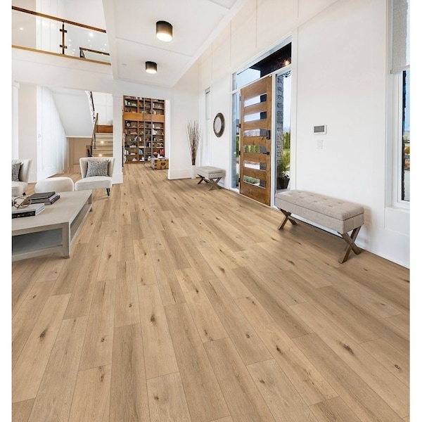 Healthier Choice Flooring Laminate Flooring Plank, 4-Sided Bevel Profile, Wood, Woodland, 48 in L, 7.7 in W, 10PK - HCL803C02
