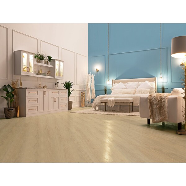 Newage Products Stone Composite 600 sqft 8.85in x 46in LVP Bundle, White Oak - 12456