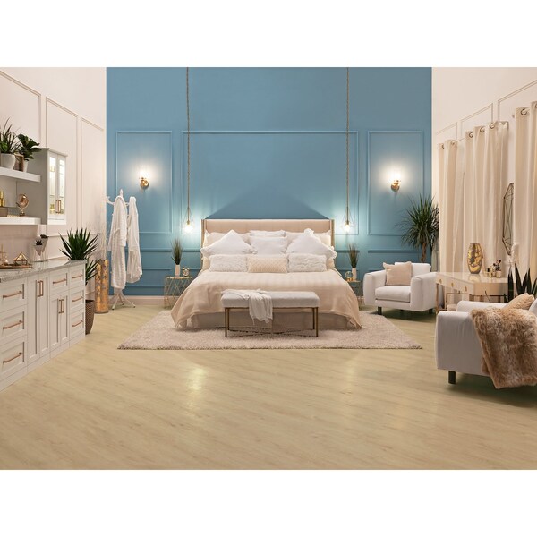 Newage Products Stone Composite 800 sqft 8.85in x 46in LVP Bundle, White Oak - 12463