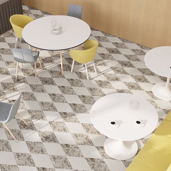 Lucida Surfaces LUCIDA SURFACES, MosaiCore Celestial Stone  Rhombus 9.75 in. x17 in. 3mm 28MIL Glue Down Luxury Vinyl Tiles , 25PK - SC-4251