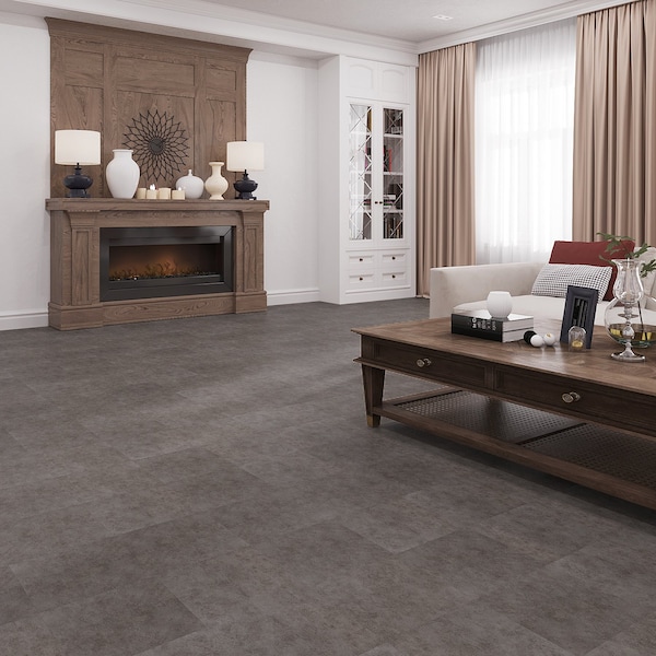 Lucida Surfaces LUCIDA SURFACES, BaseCore Wool 12 in. x12 in. 2mm 12MIL Peel & Stick Vinyl Plank (99 Cases 3564 sq.ft. / Pallet), 99PK - BC-916PLT