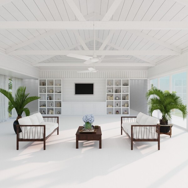 Lucida Surfaces LUCIDA SURFACES, MaxCore Piano White 7 5/16 in. x48 in. 5.8mm 22MIL Interlocking Luxury Vinyl Planks , 45PK - MC-512PLT