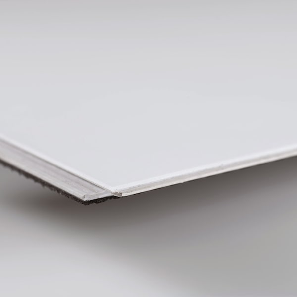 Lucida Surfaces LUCIDA SURFACES, MaxCore Piano White 7 5/16 in. x48 in. 5.8mm 22MIL Interlocking Luxury Vinyl Planks , 45PK - MC-512PLT