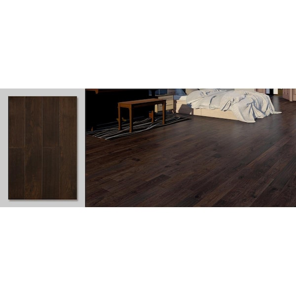 East West Furniture 0.5 x 5 in. Sango Premier European Oak Special Walnut Handscraped Engineered Hardwood Flooring - SP-5OH02