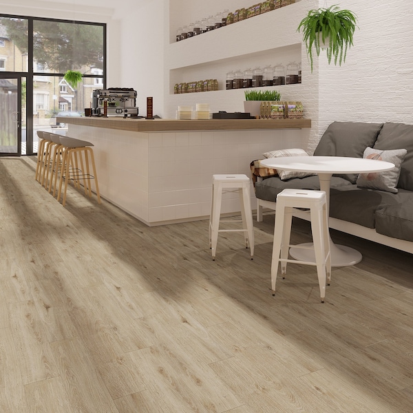 Lucida Surfaces LUCIDA SURFACES, PresCore Straw 6 in. x36 in. 2mm 12MIL Glue Down Luxury Vinyl Planks , 55PK - PC-1106PLT