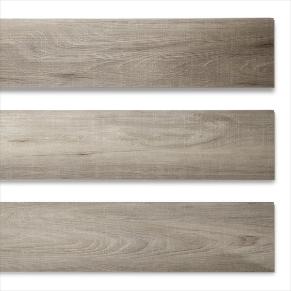 Lucida Surfaces LUCIDA SURFACES, MaxCore Silver Leaf 7 5/16 in. x48 in. 5.8mm 22MIL Interlocking Luxury Vinyl Planks , 45PK - MC-503PLT