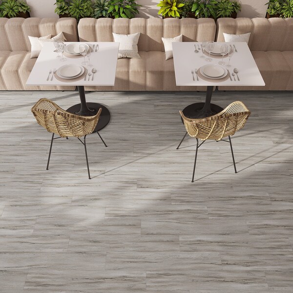 Lucida Surfaces LUCIDA SURFACES, PresCore Snowcap 6 in. x 36 in. 2mm 12MIL Glue Down Luxury Vinyl Planks (54 sq.ft per case), 36PK - PC-1105