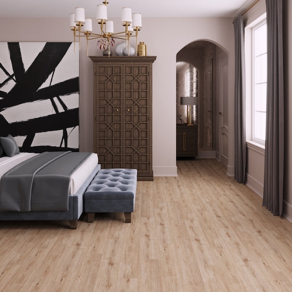 Lucida Surfaces LUCIDA SURFACES, MaxCore Hesonite 7 5/16 in. x48 in. 5.8mm 22MIL Interlocking Luxury Vinyl Planks , 45PK - MC-505PLT