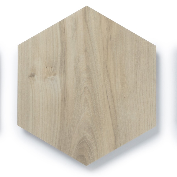Lucida Surfaces LUCIDA SURFACES, MosaiCore Balsam Poplar Hexagon 8.8 in. x10.375 in. 3mm 28MIL Glue Down Luxury Vinyl Tiles , 25PK - SC-4161