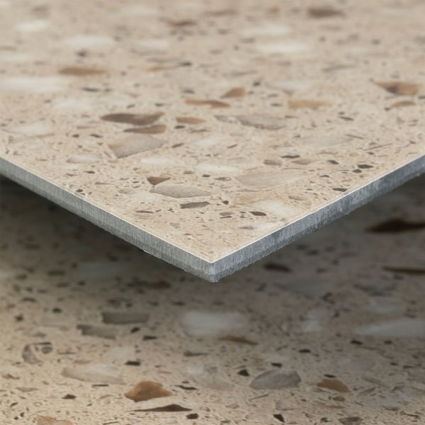 Lucida Surfaces LUCIDA SURFACES, MosaiCore Desert Rock  Rhombus 9.75 in. x17 in. 3mm 28MIL Glue Down Luxury Vinyl Tiles , 26PK - SC-4255