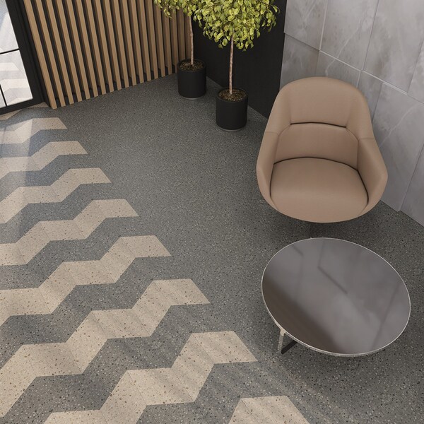 Lucida Surfaces LUCIDA SURFACES, MosaiCore Alpine Rock  Rhombus 9.75 in. x17 in. 3mm 28MIL Glue Down Luxury Vinyl Tiles , 99PK - SC-4254PLT