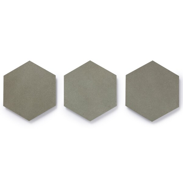 Lucida Surfaces LUCIDA SURFACES, MosaiCore Pewter Hexagon 8.8 in. x10.375 in. 3mm 28MIL Glue Down Luxury Vinyl Tiles , 25PK - SC-4158