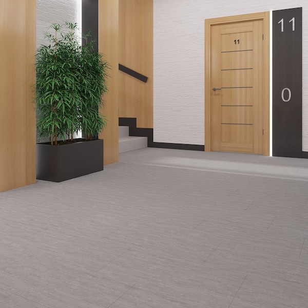 Lucida Surfaces LUCIDA SURFACES, PresCore Glacier 12 in. x24 in. 2mm 12MIL Glue Down Luxury Vinyl Tiles , 66PK - PC-1121PLT