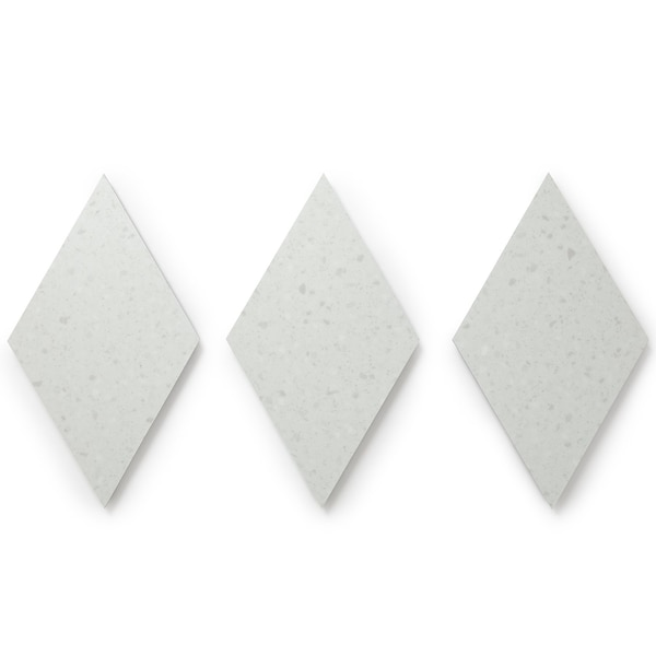 Lucida Surfaces LUCIDA SURFACES, MosaiCore Ivory Rock  Rhombus 9.75 in. x17 in. 3mm 28MIL Glue Down Luxury Vinyl Tiles , 99PK - SC-4253PLT