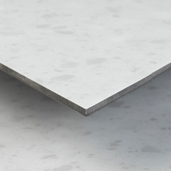 Lucida Surfaces LUCIDA SURFACES, MosaiCore Ivory Rock  Rhombus 9.75 in. x17 in. 3mm 28MIL Glue Down Luxury Vinyl Tiles , 99PK - SC-4253PLT
