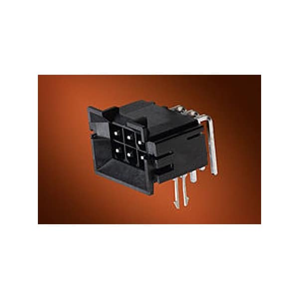 Conector de placa Molex, 4 contactos, 2 filas, macho, ángulo recto, paso de 0.165 pulgadas, terminal de soldadura - 438100331