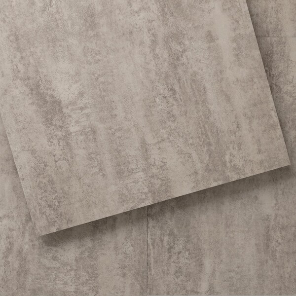 Lucida Surfaces LUCIDA SURFACES, BaseCore Cement 12 in. x12 in. 2mm 12MIL Peel & Stick Vinyl Plank , 99PK - BC-915PLT