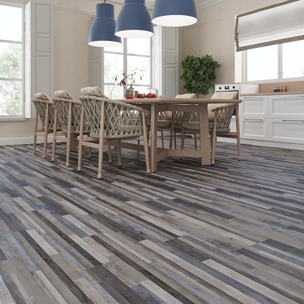 Lucida Surfaces LUCIDA SURFACES, BaseCore Quilt 6 in. x36 in. 2mm 12MIL Peel & Stick Vinyl Plank , 55PK - BC-909PLT