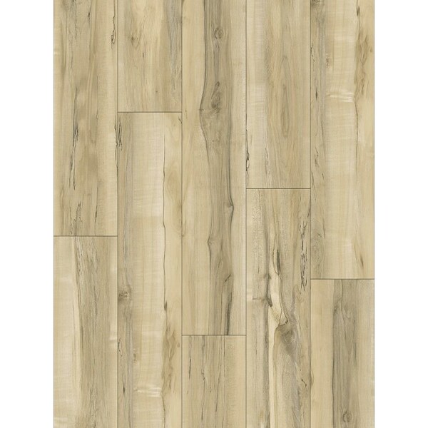 Proselect Design ProFloor Flooring Plank, 48 in L, 7 in W, Stone Plastic Composite/Vinyl, Smithfield Maple, 12PK - PF808