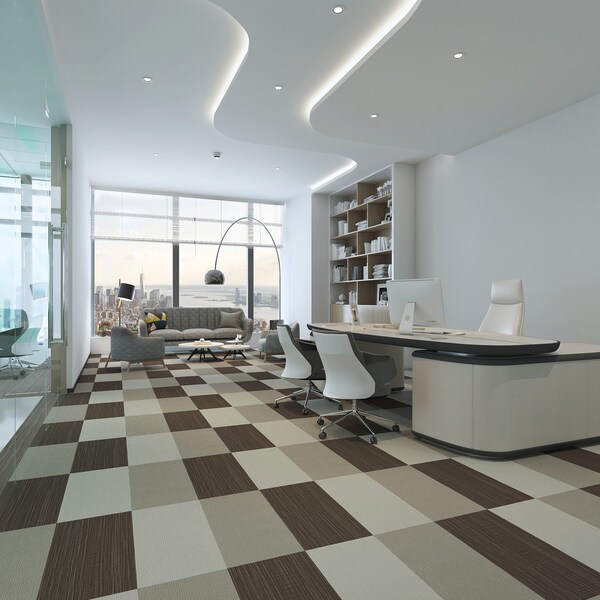 Lucida Surfaces LUCIDA SURFACES, FabCore Appalachian Weave 12 in. x24 in. 3mm 28MIL Glue Down Luxury Vinyl Tiles , 60PK - FC-3607PLT
