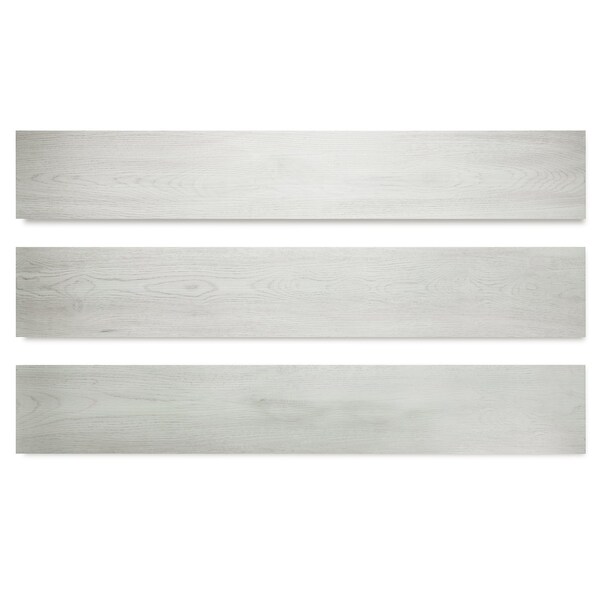 Lucida Surfaces LUCIDA SURFACES, GlueCore Whitewood 7 5/16 in. x48 in. 3mm 22MIL Glue Down Luxury Vinyl Planks , 60PK - GC-316PLT