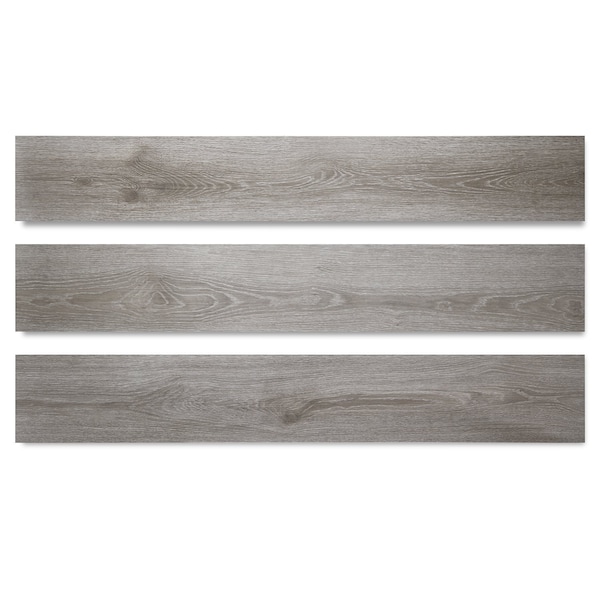 Lucida Surfaces LUCIDA SURFACES, GlueCore Seal Gray 7 5/16 in. x48 in. 3mm 22MIL Glue Down Luxury Vinyl Planks , 60PK - GC-312PLT