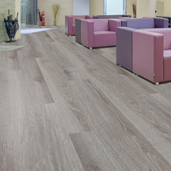 Lucida Surfaces LUCIDA SURFACES, GlueCore Seal Gray 7 5/16 in. x48 in. 3mm 22MIL Glue Down Luxury Vinyl Planks , 60PK - GC-312PLT
