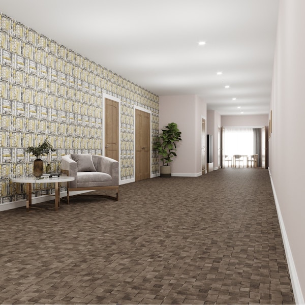 Lucida Surfaces LUCIDA SURFACES, FabCore Oak Block 12 in. x 24 in. 3mm 28MIL Glue Down Luxury Vinyl Tiles (36 sq.ft), 18PK - FC-3502