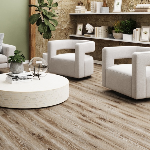Lucida Surfaces LUCIDA SURFACES, MaxCore Siliceous 7 5/16 in. x48 in. 5.8mm 22MIL Interlocking Luxury Vinyl Planks , 45PK - MC-508PLT