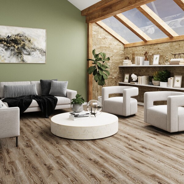 Lucida Surfaces LUCIDA SURFACES, MaxCore Siliceous 7 5/16 in. x48 in. 5.8mm 22MIL Interlocking Luxury Vinyl Planks , 45PK - MC-508PLT