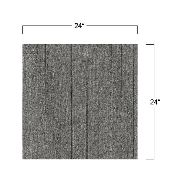 Mohawk Mohawk Basics 24 x 24 Carpet Tile with EnviroStrand PET Fiber in Iron 96 sq ft per carton - EQ301-949
