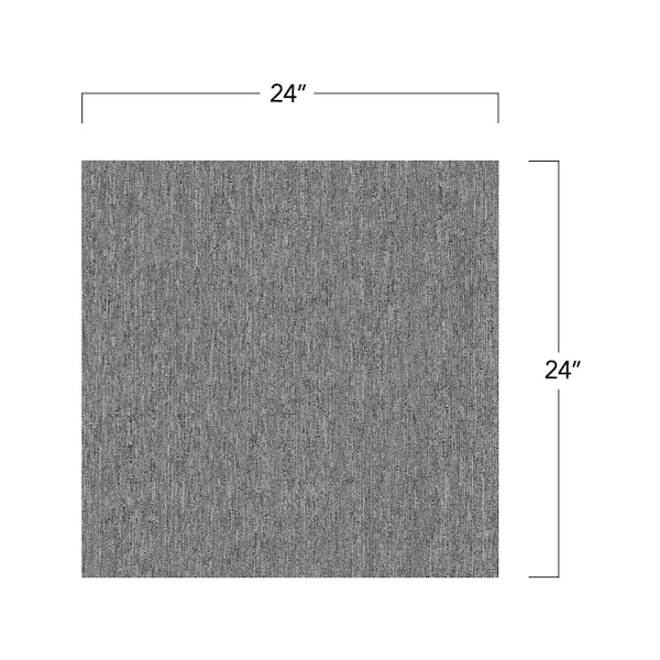 Mohawk Mohawk Basics 24 x 24 Carpet Tile with EnviroStrand PET Fiber in Iron 96 sq ft per carton - EQ300-949