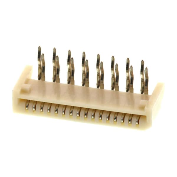 Conector Ffc/Fpc de Molex, 16 contactos, 1 fila, hembra, ángulo recto, paso de 0.039 pulgadas, terminal de soldadura.
