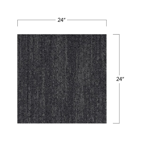 Mohawk Mohawk Elite 24 x 24 Carpet Tile SAMPLE with Colorstrand Nylon Fiber in Ebony - EB310-989
