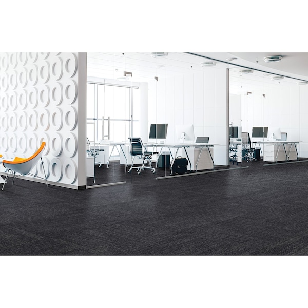 Mohawk Mohawk Elite 24 x 24 Carpet Tile SAMPLE with Colorstrand Nylon Fiber in Ebony - EB310-989