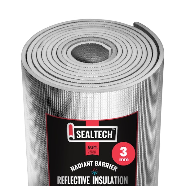 Sealtech 3mm Reflective Insulation Roll Soundproofing Thermal Shield Use 36 in. X 50 ft - ST-303-36X50