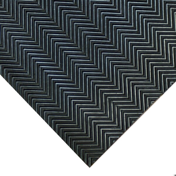 Rubber-Cal Fish-Bone Thermoplastic Flooring - 3.5mm x 36 in x 7ft - 03-R276-36-07