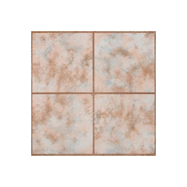 Achim Importing Achim Portfolio Self Adhesive Vinyl Floor Tile 12in x 12in, Rustic Clay Square, 9 Pack - VFT960POVR