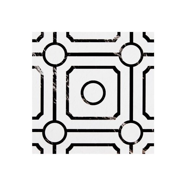 Achim Importing Achim Retro Self Adhesive Vinyl Floor Tile 12in x 12in, White/Black, 20 Pack - RTFTV60920