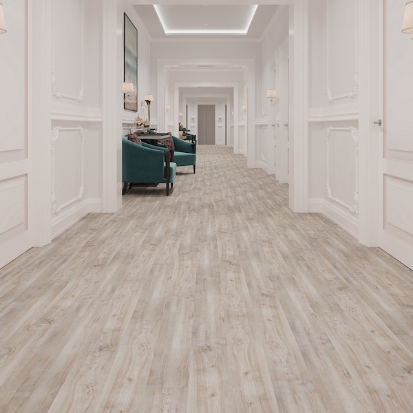 Lucida Surfaces LUCIDA SURFACES, PresCore Clay 6 in. x 36 in. 2mm 12MIL Glue Down Luxury Vinyl Planks (54 sq.ft per case), 36PK - PC-1104