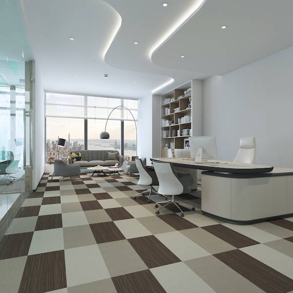 Lucida Surfaces LUCIDA SURFACES, FabCore Appalachian Weave 12 in. x 24 in. 3mm 28MIL Glue Down Luxury Vinyl Tiles (36 sq.ft), 18PK - FC-3607