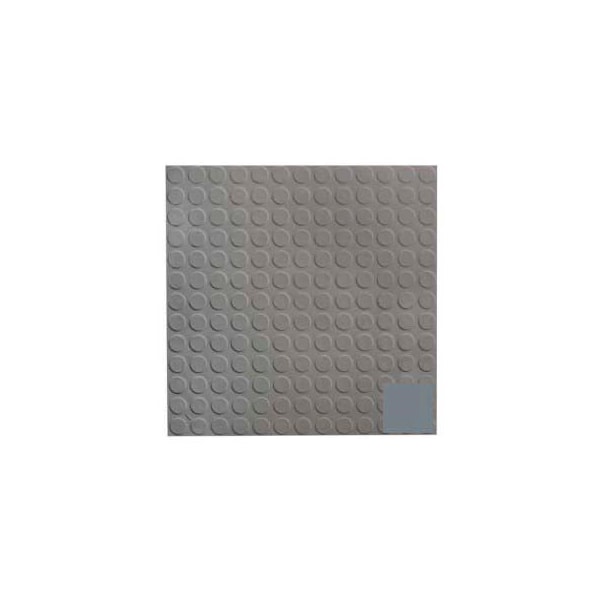 Roppe Rubber Tile Low Profile Circular Design 50cm - Dark Gray - 9923P150