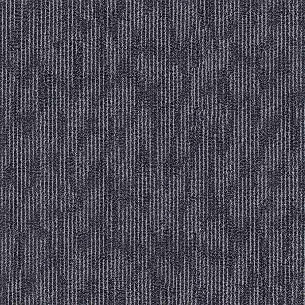 Zoro Select Carpet Tile, 19-11/16in. L, Charcoal, PK20 - 31HL74