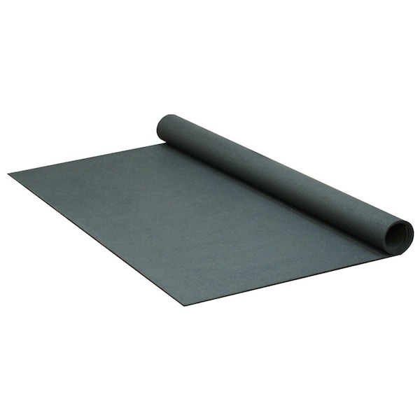Rubber-Cal ReUz Rubber Flooring Rolls - 3mm x 48 in x 40ft - Black - 03-275R-40
