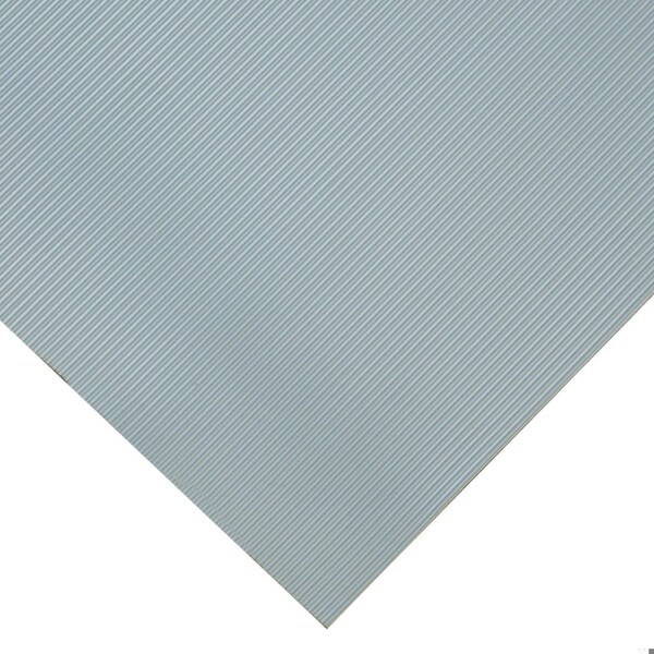 Rubber-Cal Fine-Ribbed Thermoplastic Flooring - 3.5mm x 36 in x 7ft - Dark Gray - 03-R272-36-DG-07