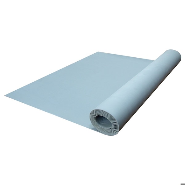 Rubber-Cal Fine-Ribbed Thermoplastic Flooring - 3.5mm x 36 in x 7ft - Dark Gray - 03-R272-36-DG-07