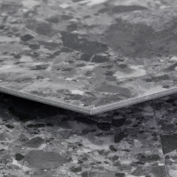 Lucida Surfaces LUCIDA SURFACES, MosaiCore Charcoal Quartz Hexagon 8.8 in. x10.375 in. 3mm 28MIL Glue Down Luxury Vinyl Tiles , 99PK - SC-4153PLT