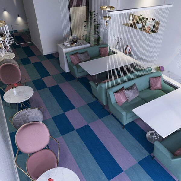 Lucida Surfaces LUCIDA SURFACES, FabCore Forget-me-not 12 in. x24 in. 3mm 28MIL Glue Down Luxury Vinyl Tiles , 60PK - FC-3307PLT