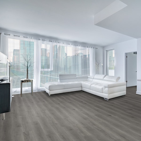 Lucida Surfaces LUCIDA SURFACES, TruCore Stormcloud 7 5/16 in. x48 in. 5.8mm 22MIL Interlocking Luxury Vinyl Planks , 45PK - TC-802PLT