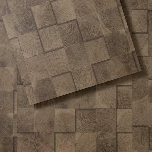 Lucida Surfaces LUCIDA SURFACES, FabCore Umber Block 12 in. x24 in. 3mm 28MIL Glue Down Luxury Vinyl Tiles , 60PK - FC-3503PLT